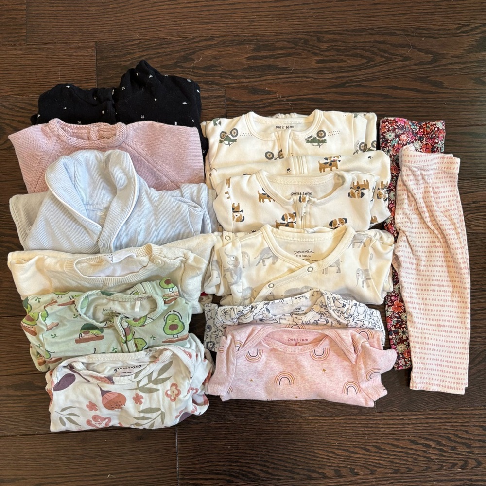 Baby clothing bundle 6-12M - Pehr, Petit Lem, Angel Dear, Pekkle and more